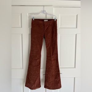 Free People Pull On Corduroy Flare Pants